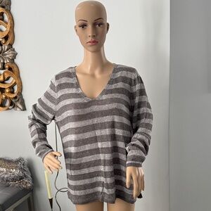 Eileen Fisher Striped Linen Sweater